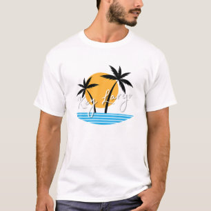 Nyckel Largo Beach Handflatan Träd Vacation Resa M T Shirt