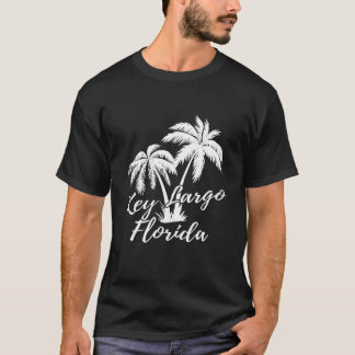 Nyckel Largo Florida Beach Handflatan Träd Vacatio T Shirt