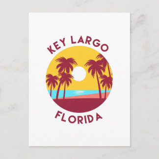 Nyckel Largo, Florida Beach Ligcape Vykort