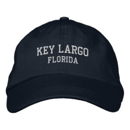 Nyckel Largo Florida Embroired Baseball Hat Broderad Keps
