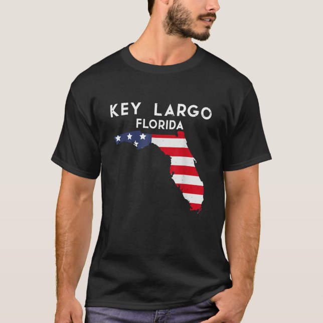 Nyckel Largo Florida Förenta staterna, Förenta sta T Shirt (Framsida)