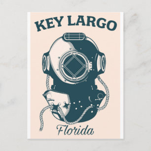 Nyckel Largo Florida Nautical Diving-reseaffisch Vykort