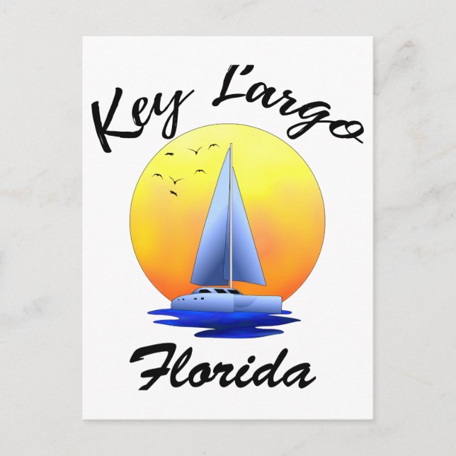 Nyckel Largo Florida Nycklar Sailing Vykort (Framsida)
