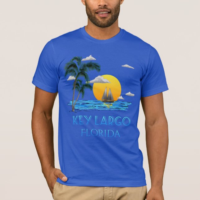 Nyckel Largo Florida Nycklar T Shirt (Framsida)