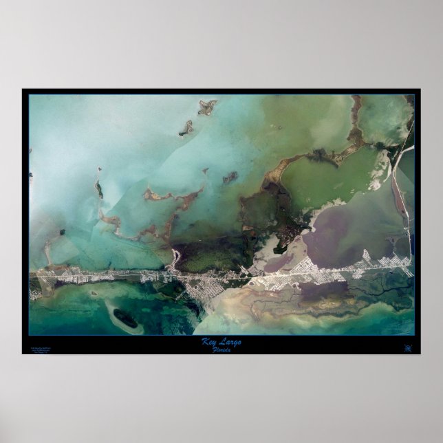Nyckel Largo, Florida Satellite Poster (Framsidan)