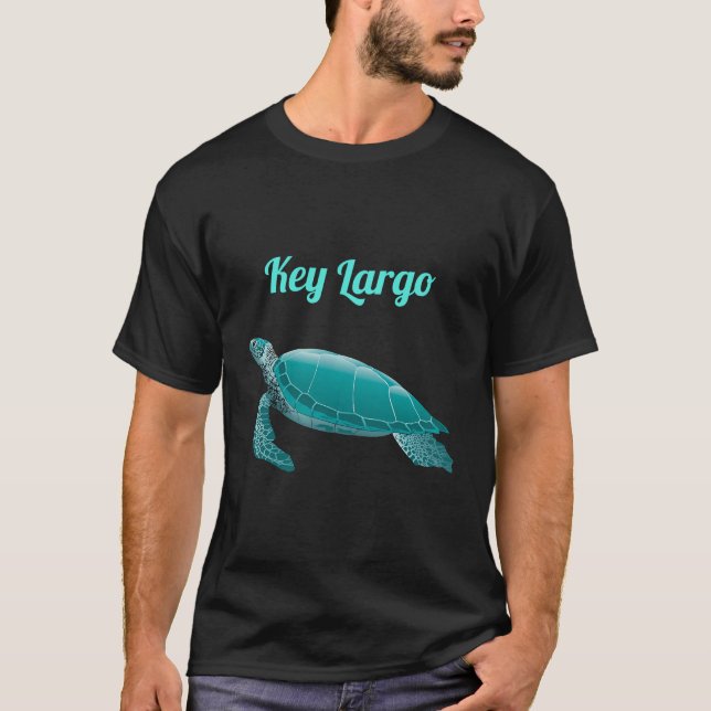 Nyckel Largo Florida Sea Turtle Souvenir Shirt T Shirt (Framsida)