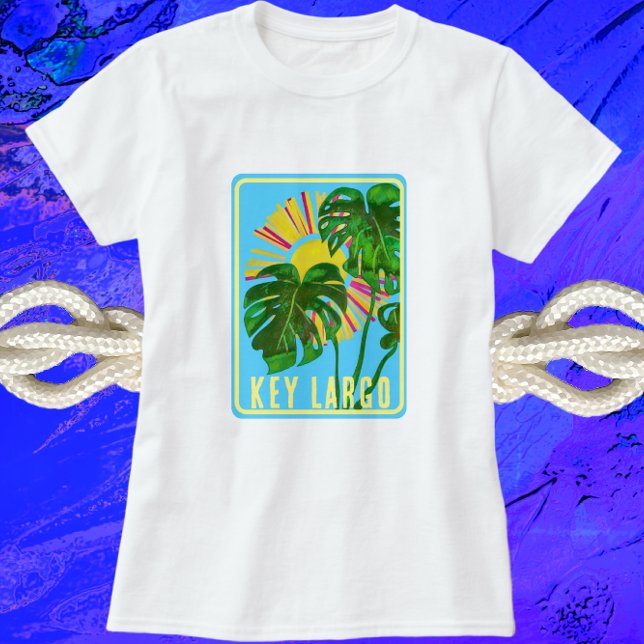 Nyckel Largo Florida Sunshine Tropical Vacation T Shirt (Skapare uppladdad)