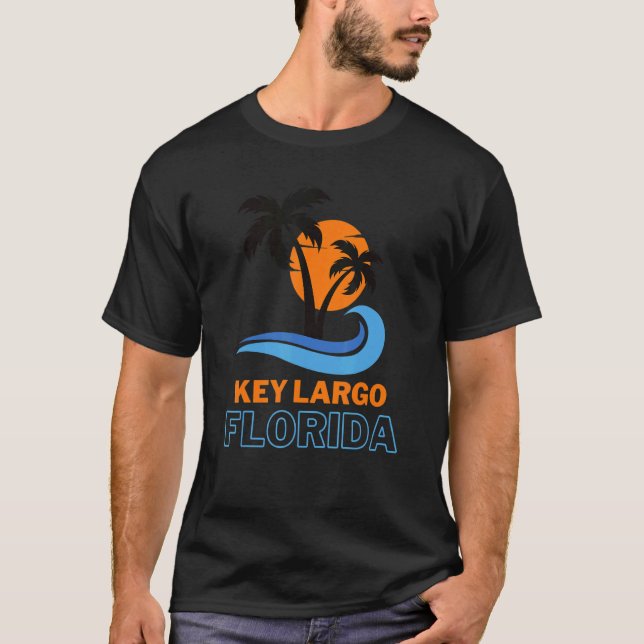 Nyckel Largo Florida Vacation Beach Tropical Group T Shirt (Framsida)