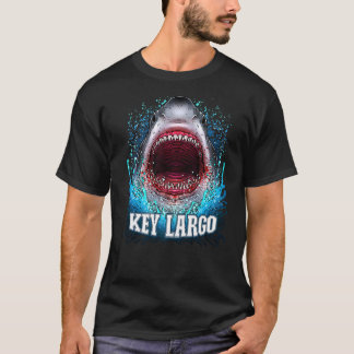 Nyckel Largo Florida Vacation Underbar White Shark T Shirt