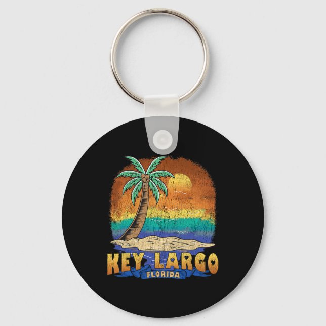 Nyckel Largo Florida Vintage Distress Souvenir Nyckelring (Framsida)
