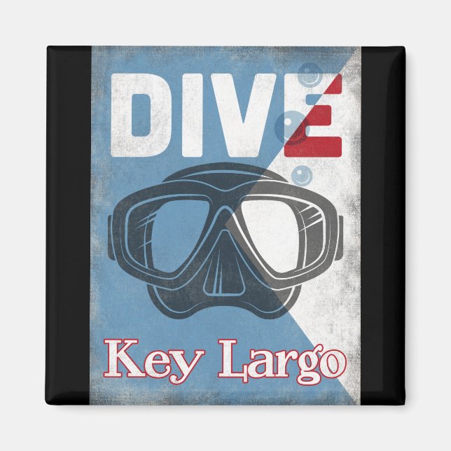 Nyckel Largo Vintage Dyka Mask Magnet (Framsidan)