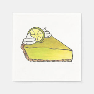 Nyckel Lime Keylime Paj Segce Food Dessert Napkins Pappersservett