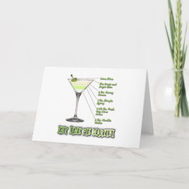 Nyckel Lime Paj Martini Cocktail Recipe Art Kort