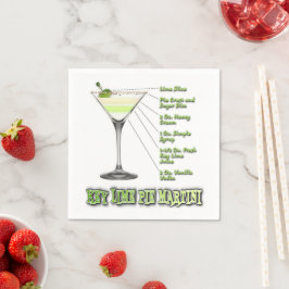 Nyckel Lime Paj Martini Cocktail Recipe Art Pappersservett