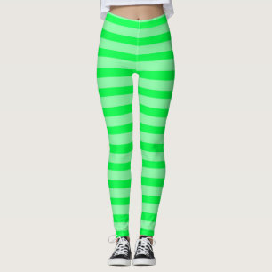 Nyckel Lime Paj Neon Grönt Black Light Rave Rand Leggings