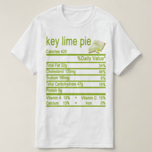 nyckel lime paj Nutrition Facts etikett T Shirt