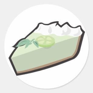 nyckel lime paj runt klistermärke