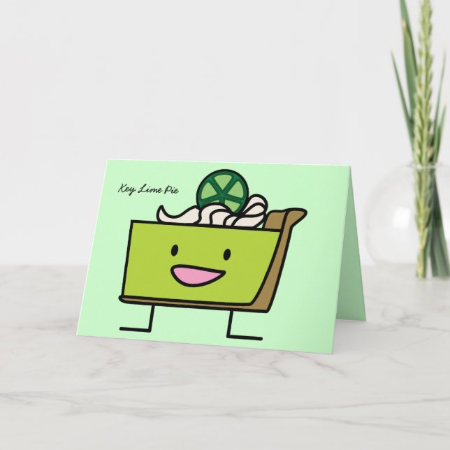 Nyckel Lime Paj sour lemon tart dessert slice grah Tack Kort (Framsida)