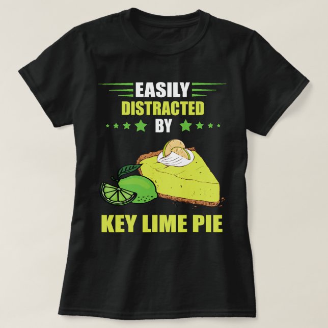 Nyckel Lime Paj uppvisade lätt Tart Lemon Paj Dess T Shirt (Design framsida)