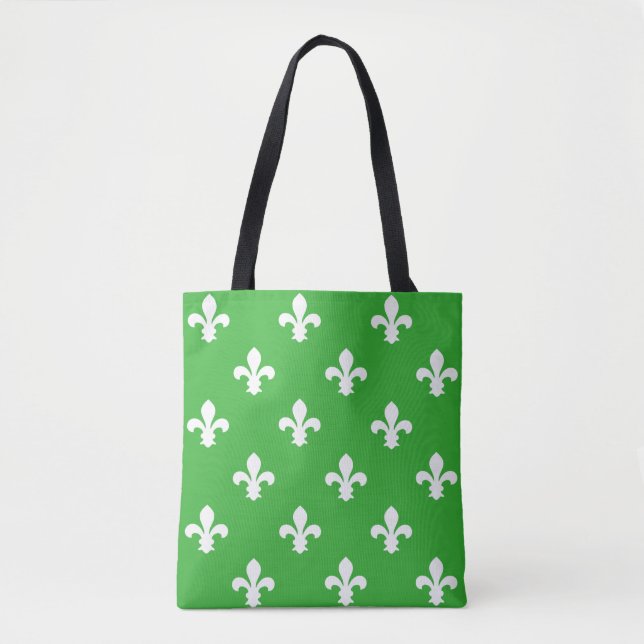 Nyckel Lime Southern Cottage Fleur de Lys Tygkasse (Framsida)