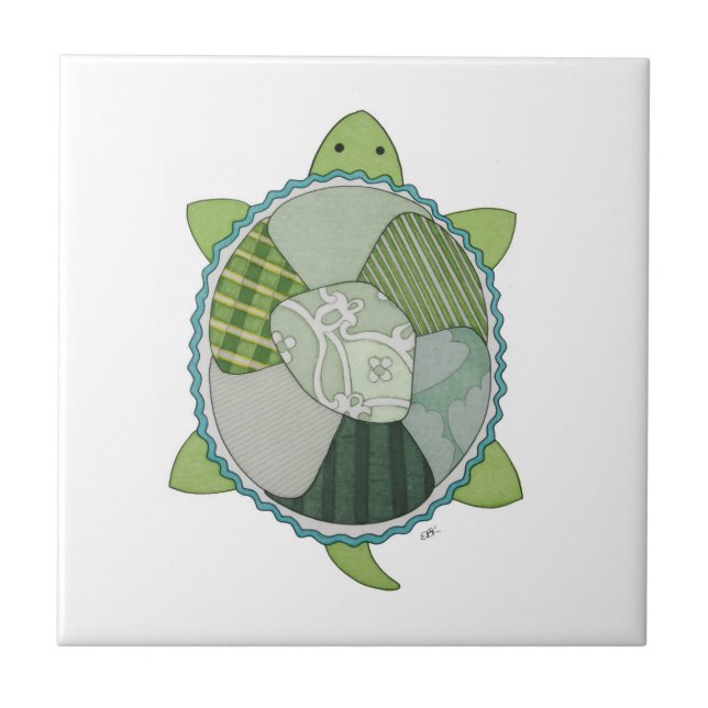 Nyckel Lime Turtle Tile Kakelplatta (Framsidan)