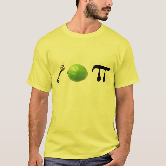 Nyckel- limefrukt Pi Tee Shirt (Framsida)