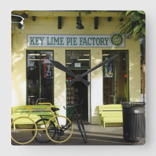Nyckel- limefruktpaj fyrkantig klocka