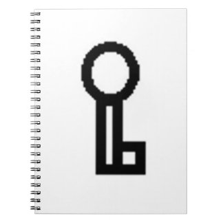 Nyckel- logotypanteckningsbok anteckningsbok med spiral