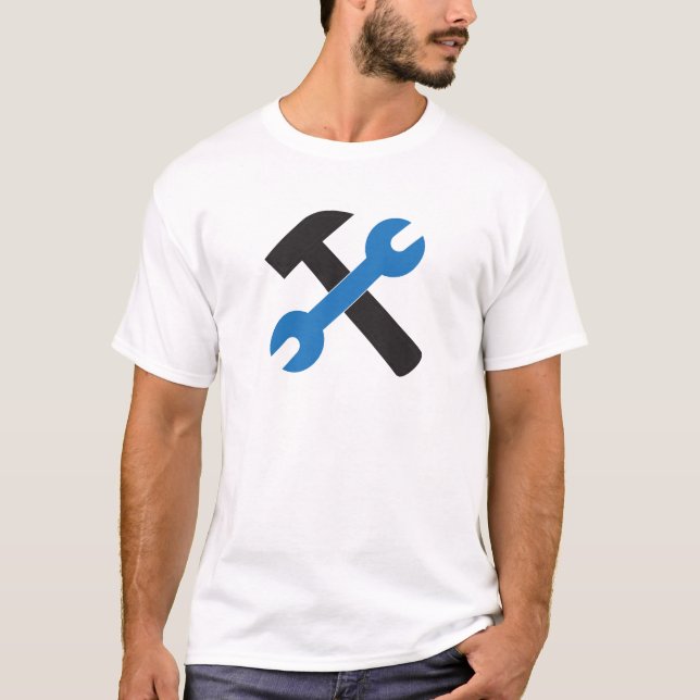 Nyckel och hammarikon tee shirt (Framsida)