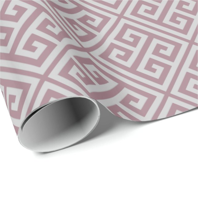 Nyckel- slående in papper för dammig Mauve grek Presentpapper (Rullad Hörn)