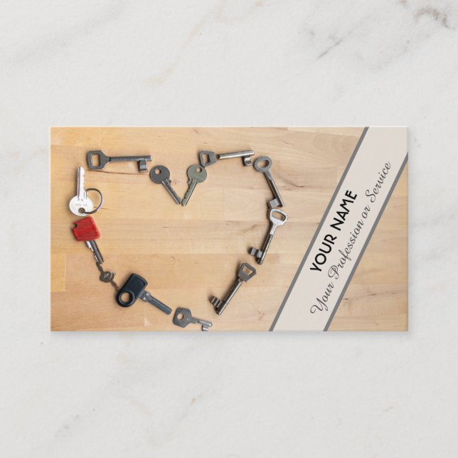 Nyckel till din framgång - affärskortet visitkort (Framsida)