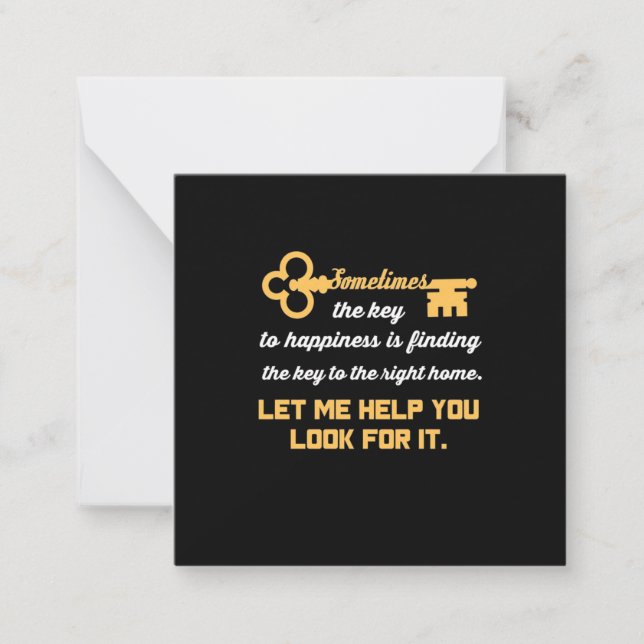 Nyckel till ert nya hus anteckningskort (Framsida)