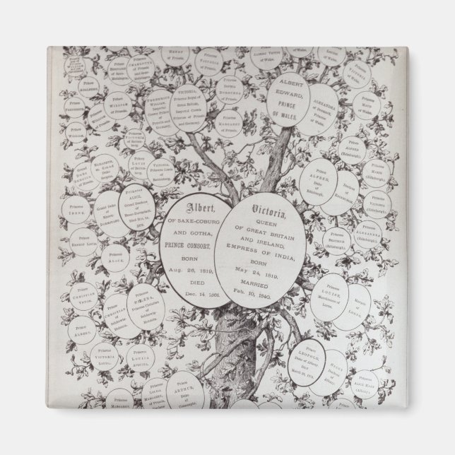 Nyckel till Genealogical Träd Magnet (Framsidan)