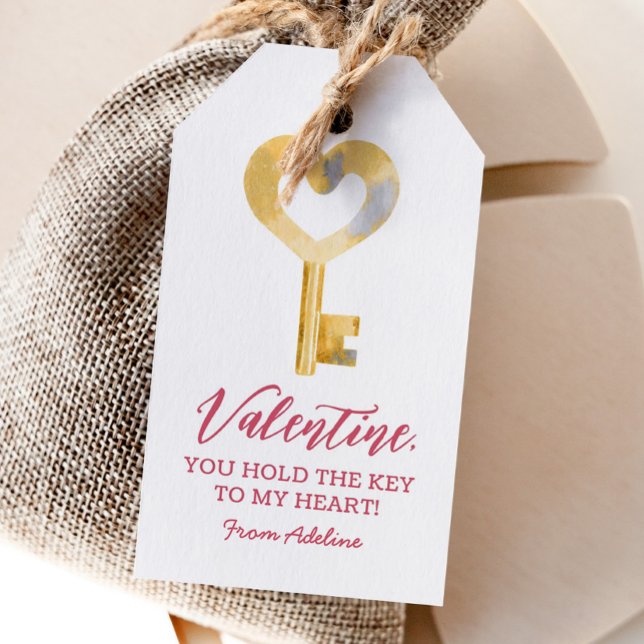 Nyckel till Mina hjärt-barn Valentines day Presentetikett (Skapare uppladdad)
