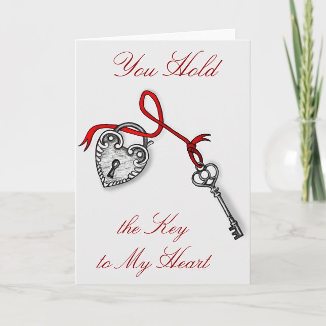 Nyckel till mitt hjärta helgkort (Framsida)