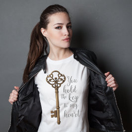 "Nyckel till mitt hjärta - Vintage Kärlek Symbol A T Shirt