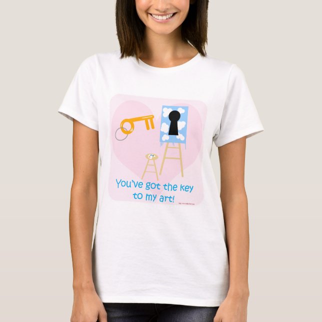 Nyckel till My Art Cute Tecknad Slogan Design Tee (Framsida)