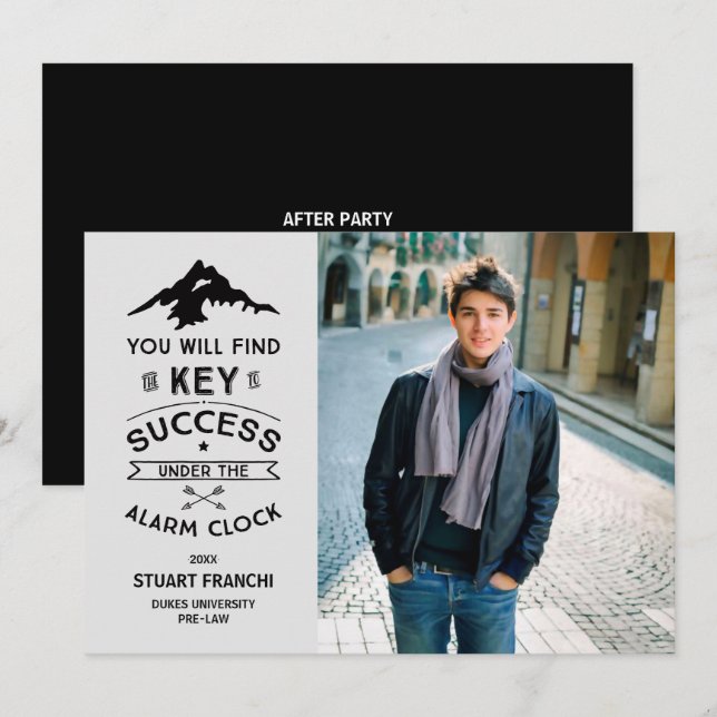 Nyckel till Successiv inbjudan till Studenten (Fram/baksida)