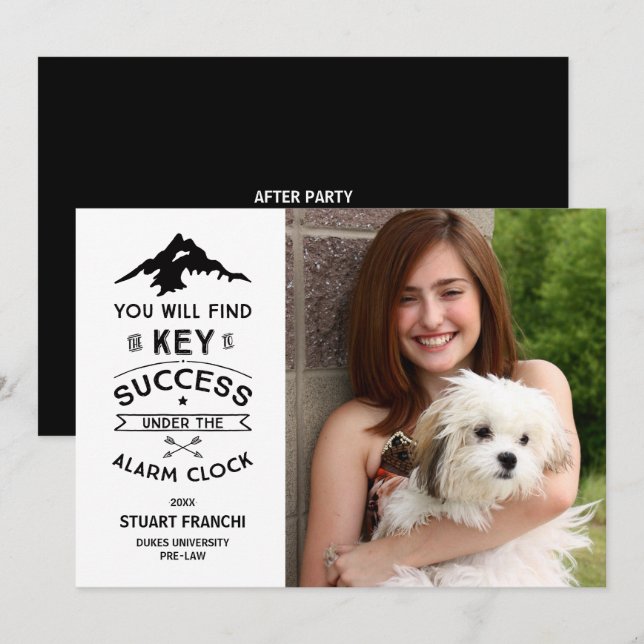 Nyckel till Successiv inbjudan till Studenten (Fram/baksida)