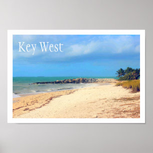 Nyckel Väster Beach, Fort Zachary Taylor State Par Poster