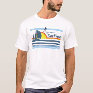 Nyckel Väster - Beach Retro 70S 80S Sailing Boat T Shirt