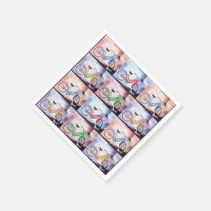 Nyckel Väster Bicycle Mönster Pappersservett