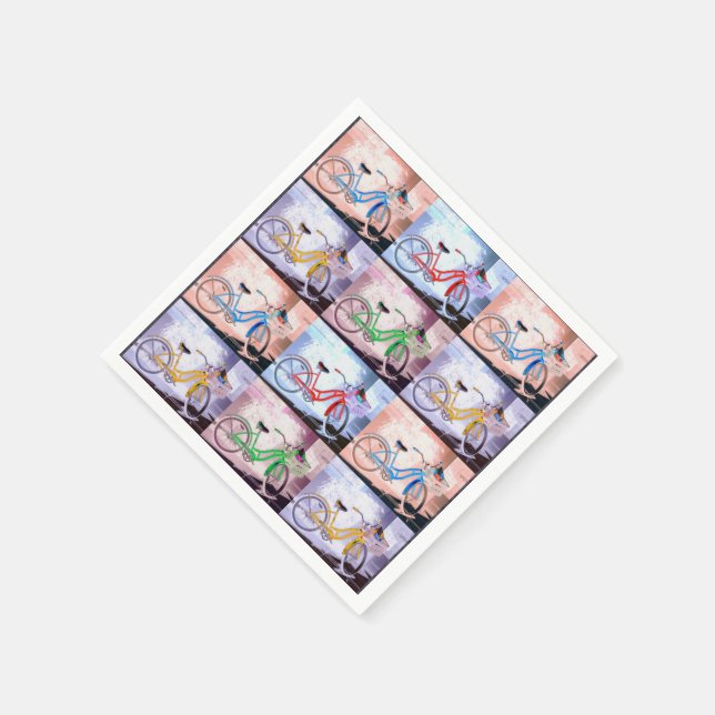 Nyckel Väster Bicycle Mönster Pappersservett (Hörn)