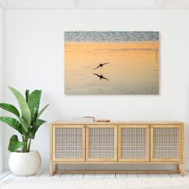 Nyckel Väster Bird Flies Ocean Sunset Florida Nyck Canvastryck