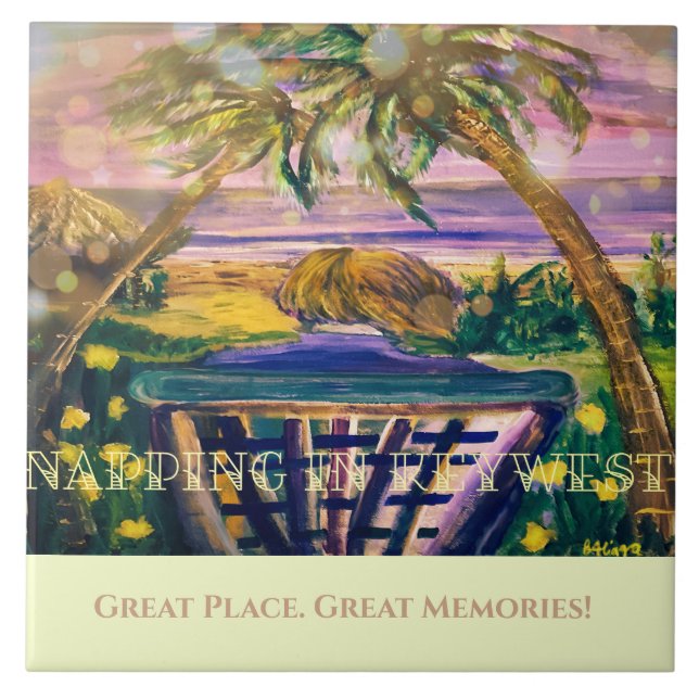 Nyckel Väster, FL Memory Tip of Travel Kakelplatta (Framsidan)