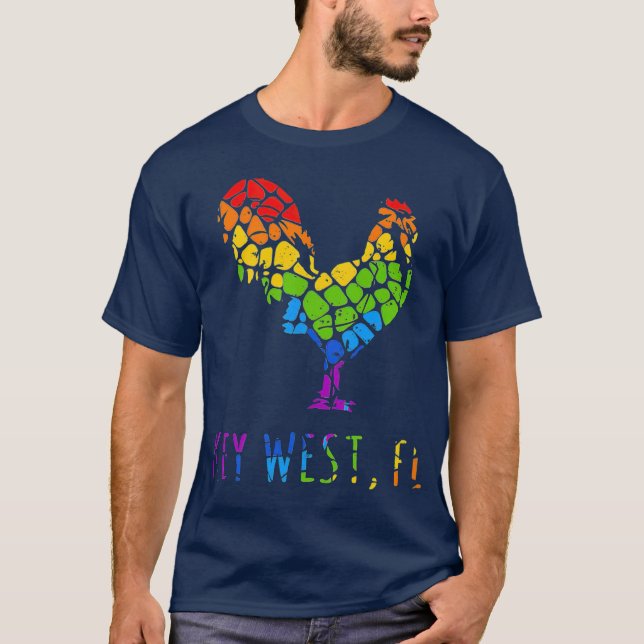 Nyckel Väster FL RoosterChicken Fantasy Souvenir T Shirt (Framsida)