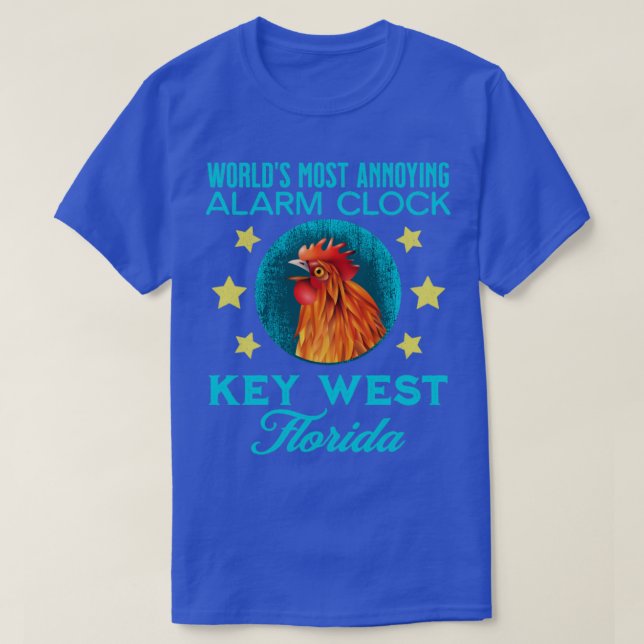 Nyckel Väster Florida Alarm Clock Chicken Tupp Sou T Shirt (Design framsida)
