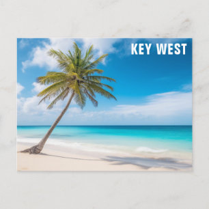 Nyckel Väster Florida Beach Ocean Handflatan Träd Vykort