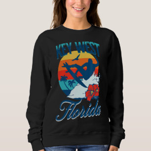 Nyckel Väster Florida Beach Surfing Summer Vacatio T Shirt