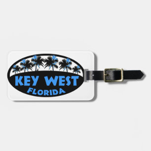 Nyckel Väster Florida blue black handflatan Bagagebricka